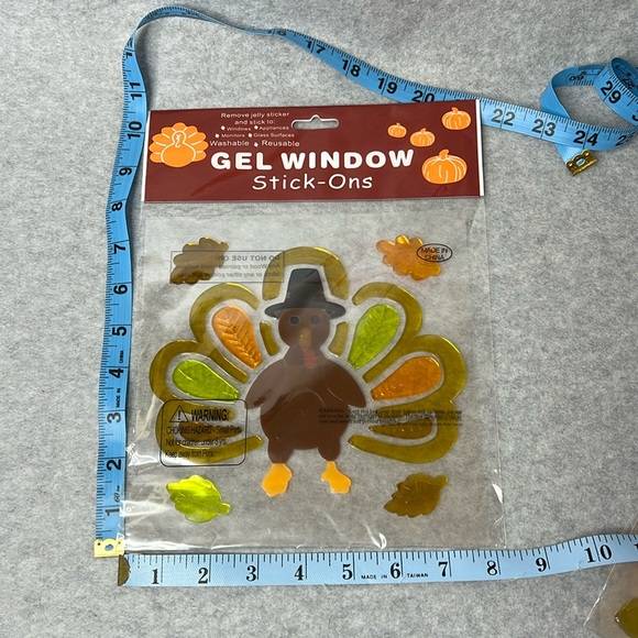 Fall Window Gel Clings (3 packs) Leaves & Acorns, Turkey, Happy Thanksgiving - Picture 5 of 9